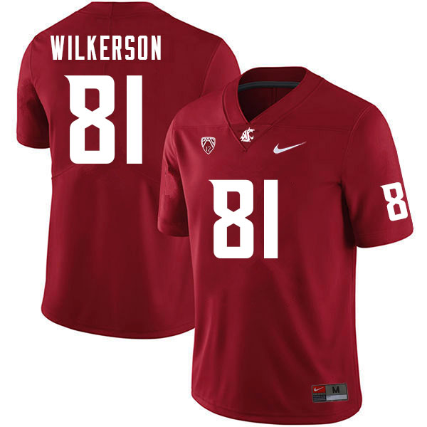 Men #81 Jay Wilkerson Washington Cougars College Football Jerseys Sale-Crimson